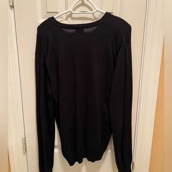 Vintage Men’s Lacoste V-Neck Sweater Black Medium (Size 5) - Picture 2 of 4